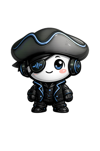 Mascota azul de Software Pirata